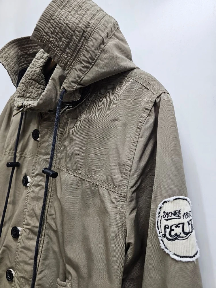 리바이스(Levis) 히든 폴리필 N-3B 밀리터리 사파리 야상 자켓 / 남 L 카키 베이지 이미지