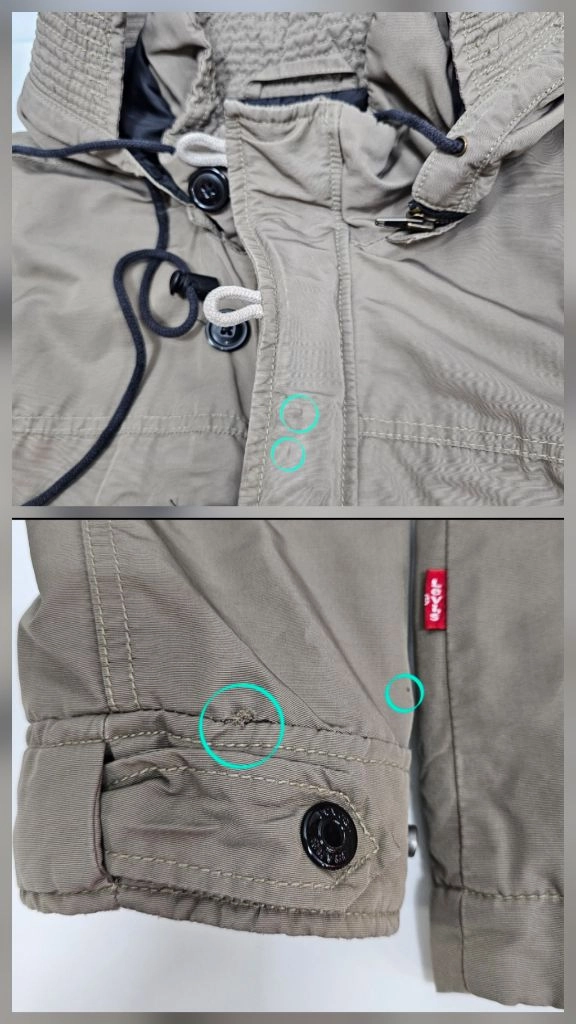 리바이스(Levis) 히든 폴리필 N-3B 밀리터리 사파리 야상 자켓 / 남 L 카키 베이지 이미지