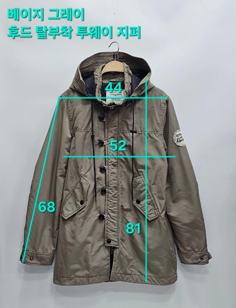 리바이스(Levis) 히든 폴리필 N-3B 밀리터리 사파리 야상 자켓 / 남 L 카키 베이지 이미지