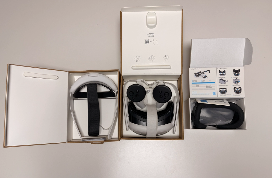 메타 퀘스트 3 512GB + 엘리트스트랩 정품(배터리포함) + BOBOVR 가죽+통풍 안면폼 - 안심되는 중고거래
