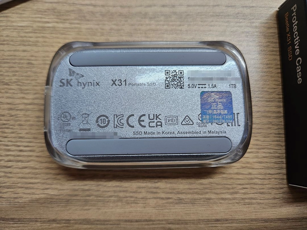 외장ssd 1tb-sk하이닉스 x31(정품보증스티커 O) 이미지