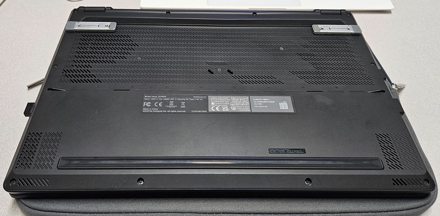 노트북 AI학습 및 로컬, 게이밍 ASUS ROG 제피러스 M16 (i9 12900h, rtx 3080ti 16g) 이미지