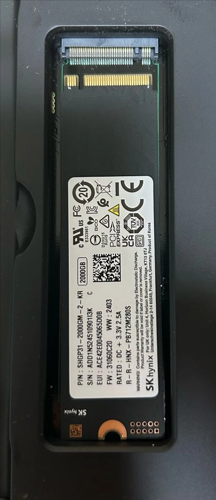 SK하이닉스 Gold P31 NVMe SSD 2TB 판매합니다. 이미지