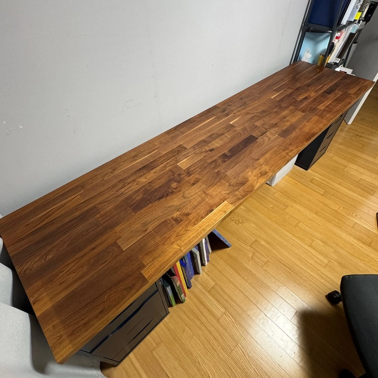 이케아 칼뷔 조리대 나무 상판 호두나무 무늬목 246 팝니다. IKEA KARLBY 이미지
