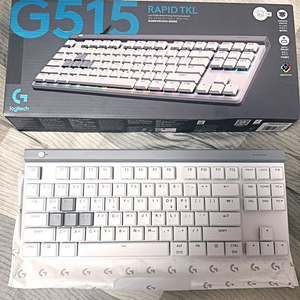(단순개봉품) 정발 로지텍 G515 RAPID TKL 로우프로파일 자석축 키보드 화이트 (래피드 트리거) 이미지