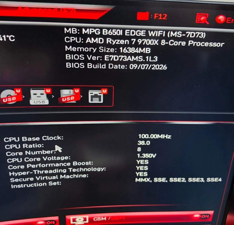 라이젠 9700X + MSI MAG B650i itx보드 세트 이미지