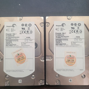 SAS 3.5 HDD 300GB 2개 세트 성능상태100% 이미지