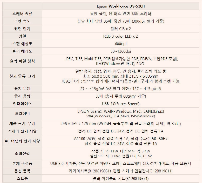 앱손 DS-530ii, 칼라 북스캐너.서적스캔.프린트.문서저장보관 이미지
