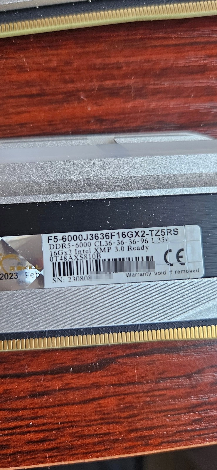 G.SKILL DDR5-6000 CL36 TRIDENT Z5 RGB J 실버 패키지 32GB RAM 이미지