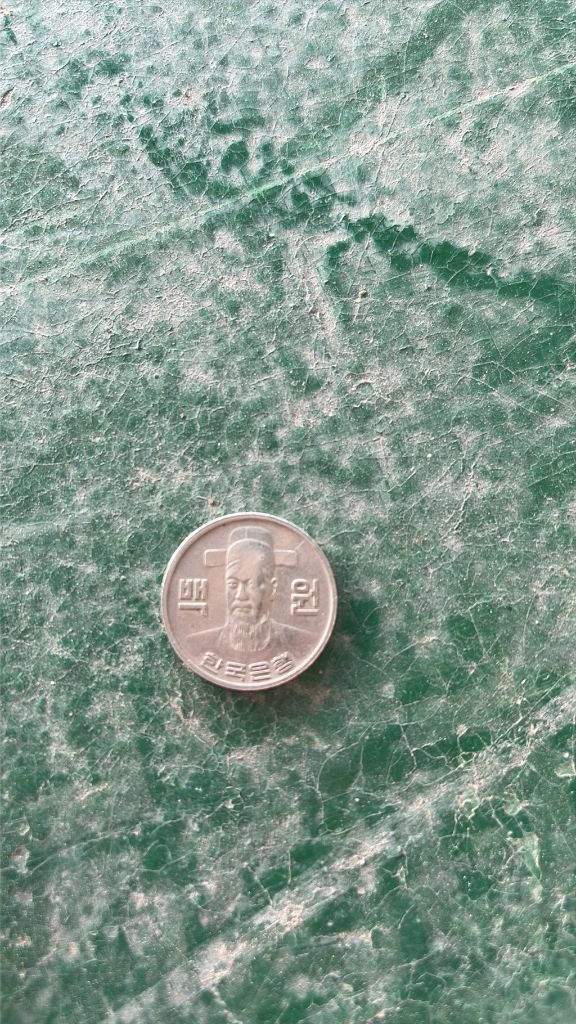 1977년 100원 동전 이미지