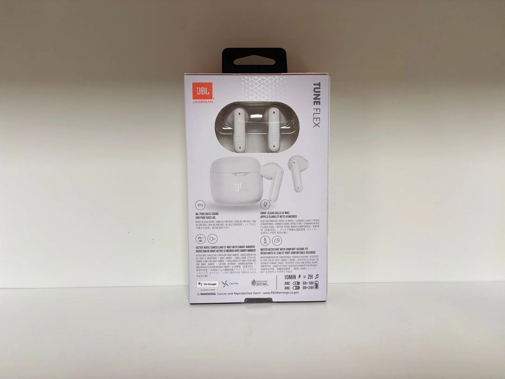 JBL Tune Flex 트루 와이어리스 노이즈 캔슬링 이어버드 (화이트) 스몰 이미지