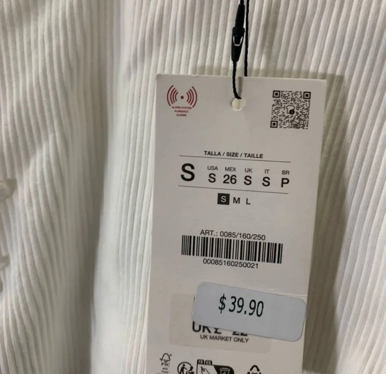 ZARA 자라 레이스 코르셋스타일 화이트탑 니트 레이스 나시 S 이미지