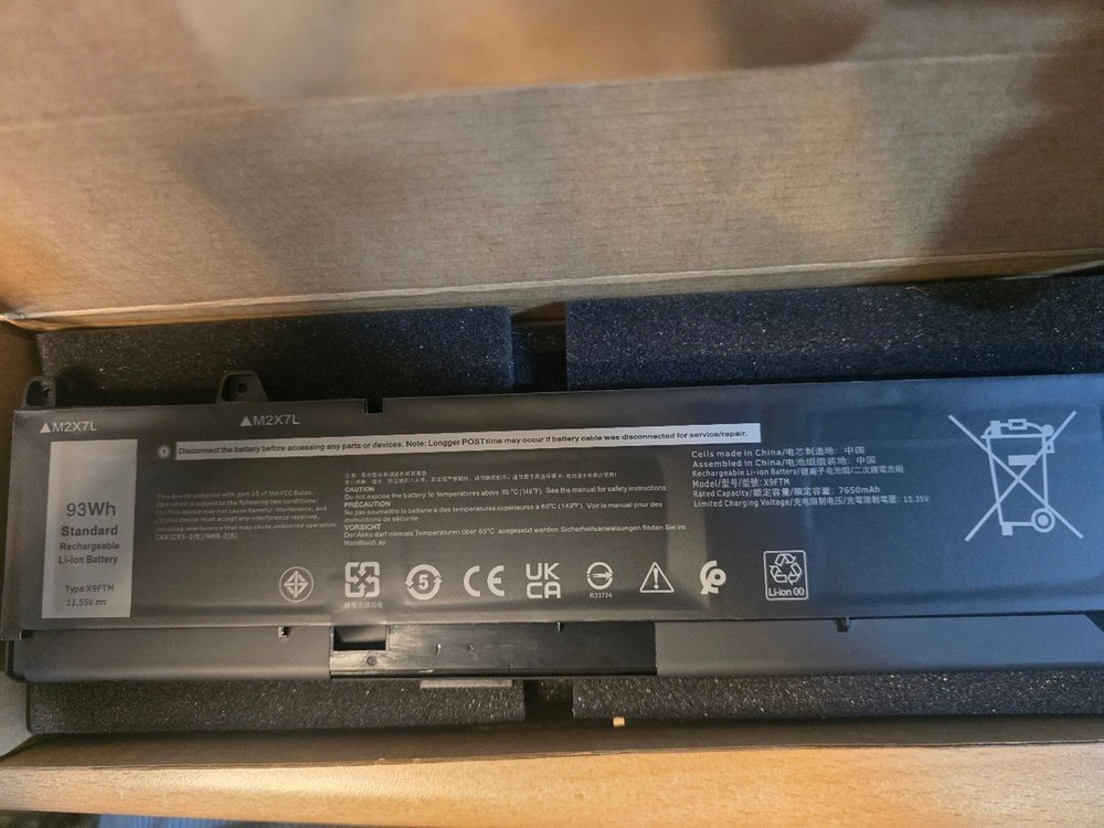 미사용새제품) dell X9FTM 노트북배터리 DELL Precision 7670 7680 7780 호환 - 안심되는 중고거래