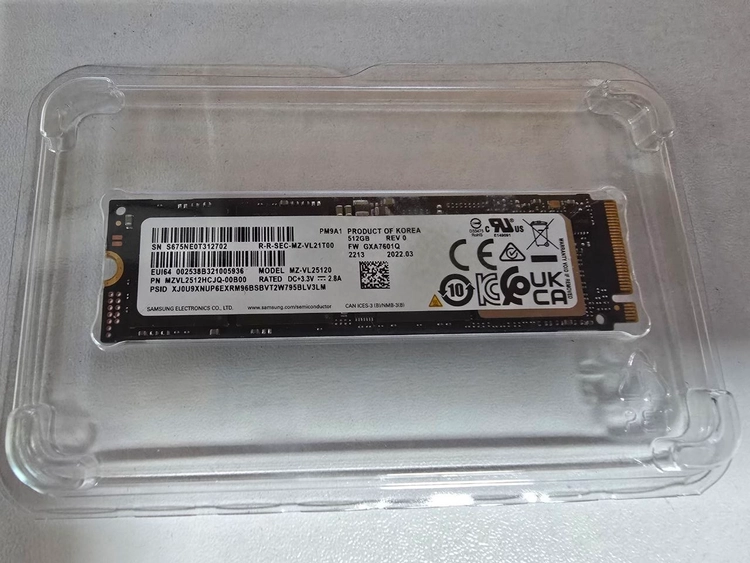 삼성 NVMe PM9A1 512GB SSD 이미지