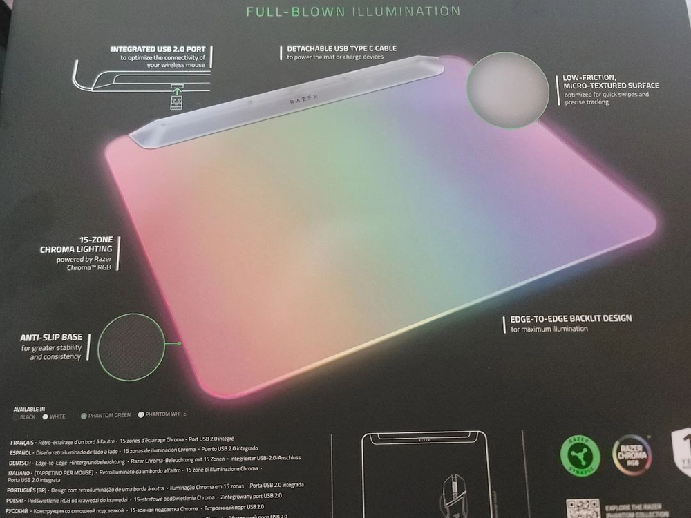 Razer FireFly V2 Pro 팬텀 화이트 미개봉 레이저 파이어플라이 V2 pro 이미지