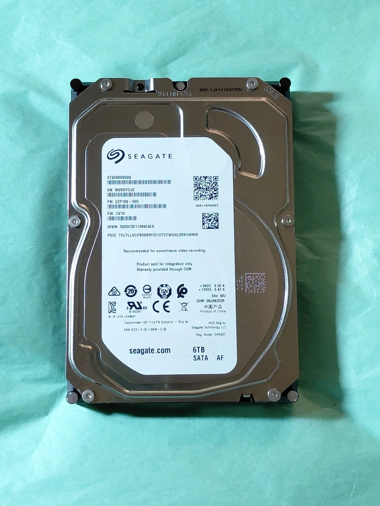 미사용품 Seagate SkyHawk HDD 6TB 5400/256M 0시간 이미지