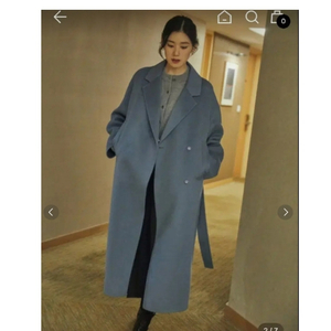 nilbyp 닐바이피 벨티드 캐시미어 울 핸드메이드 코트 프리사이즈 정품 이미지