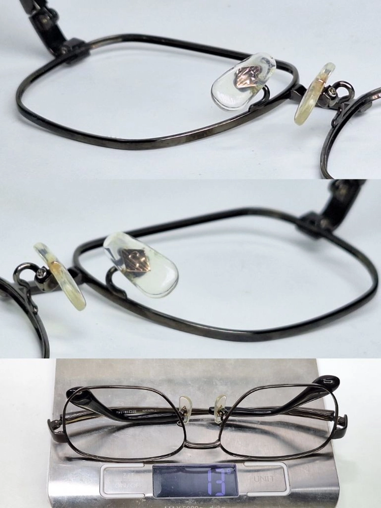 RONSON RS-1 안경테 안경 55mm 티타늄 이온도금 스퀘어 일본 수입 빈티지 레트로 클래식 Y2K 아메카지 이미지