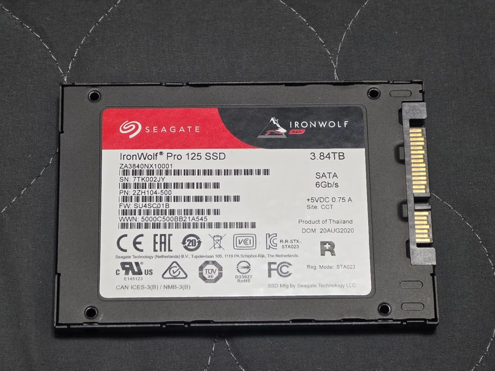 신품급/희귀)씨게이트 아이언울프 프로 125 3.84TB(4TB) SSD 고내구성 NAS 엔터프라이즈 SATA 이미지