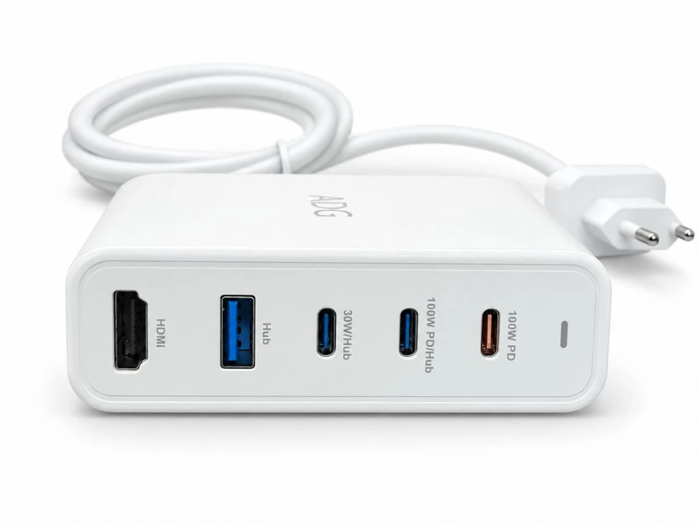 ADG 100W GaN 충전기 겸 9-in-1 USB-C 노트북 멀티허브 (INVZI) 이미지