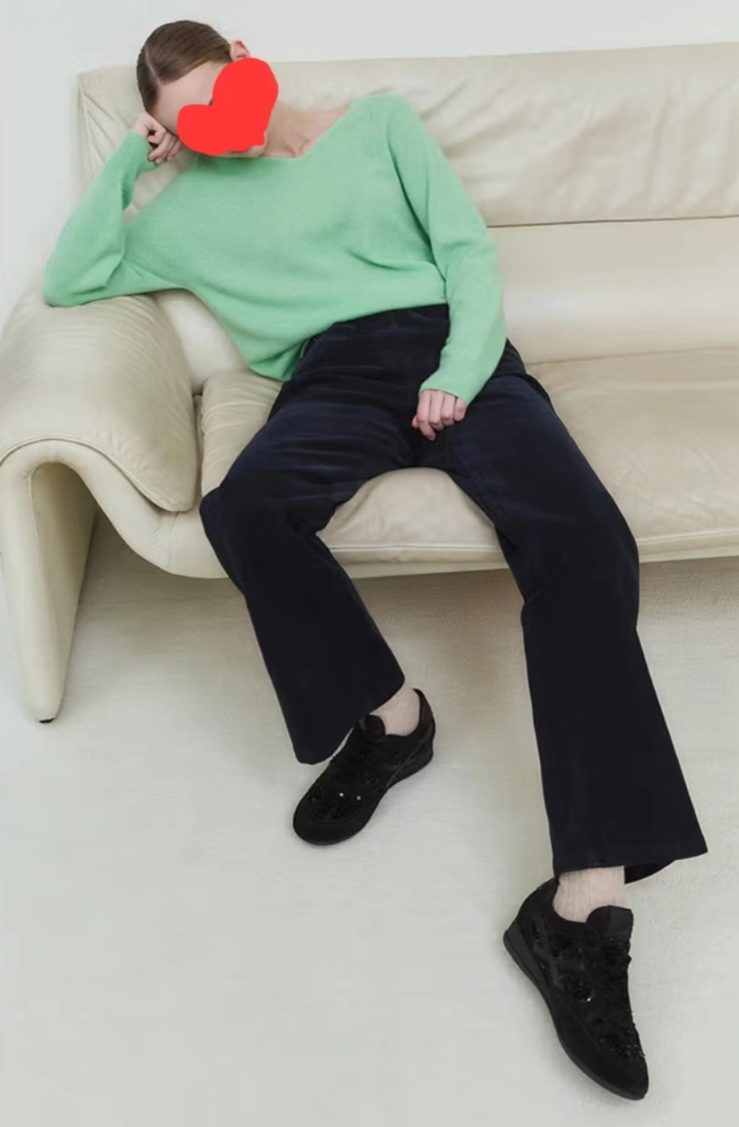 칼라거펠트 벨벳 데님 팬츠(77) ㅡ새상품 이미지