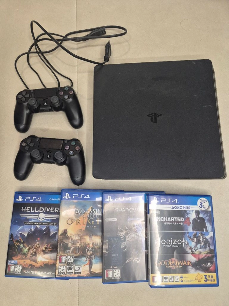 PS4 슬림 듀얼쇼크 2개, 플스 - 안심되는 중고거래