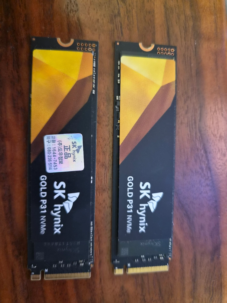 하이닉스 GOLD P31 NVME M.2 SSD 500GB,1tb - 안심되는 중고거래