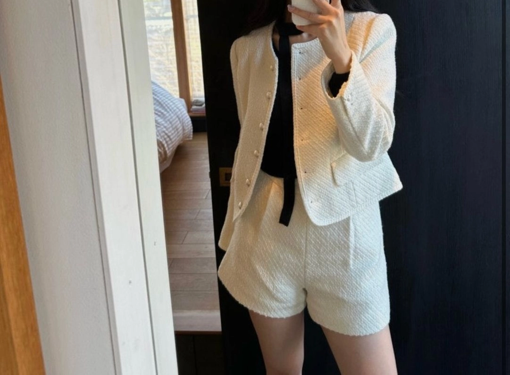 아카이브제이투유 오팔 화이트 트위드 자켓 이미지