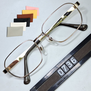 3359 안경테 안경 54mm 티타늄 골드 스퀘어 일본 빈티지 클래식 레트로 Y2K 아메카지 복고 수입 패션 유니크 이미지