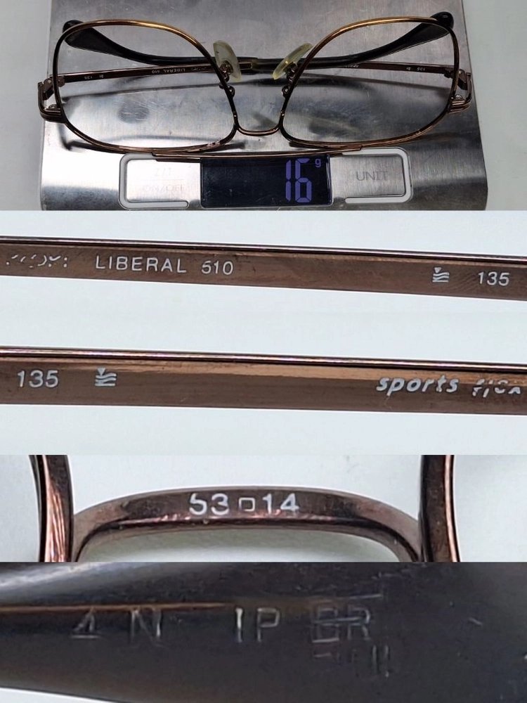 마수나가 광휘 KOOKI LIBERAL 510 sports flex 안경테 안경 53mm 일본 제조 수입 빈티지 이미지