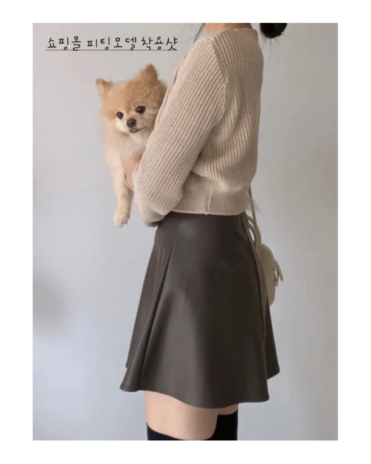허리 잘록해보이는 진베이지 v넥 크롭 가디건 / xs~m 사이즈 / 44~66 사이즈 이미지