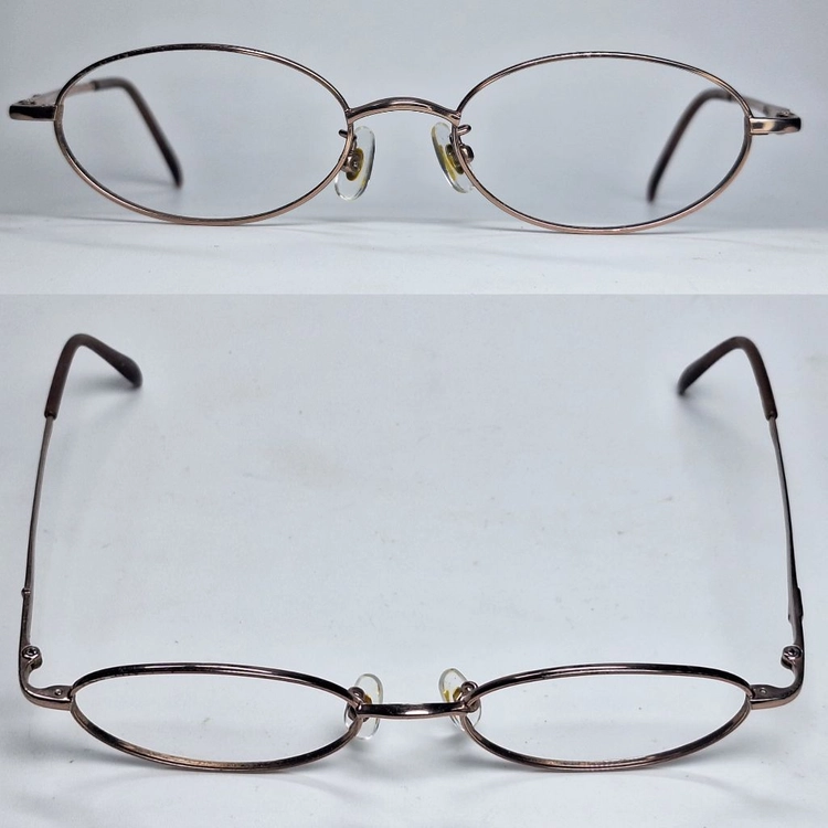 SONIA RYKIEL 65-0105 안경테 안경 51mm 순 티타늄 일본 제조 수입 로즈골드 오벌형 긱시크 Y2K 이미지