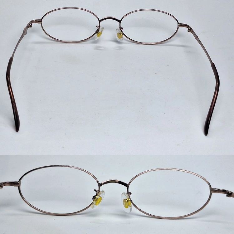 SONIA RYKIEL 65-0105 안경테 안경 51mm 순 티타늄 일본 제조 수입 로즈골드 오벌형 긱시크 Y2K 이미지