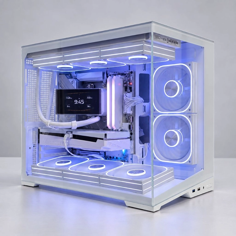 라이젠7500X3D + RTX5060Ti 화이트 컴퓨터 조립PC 이미지