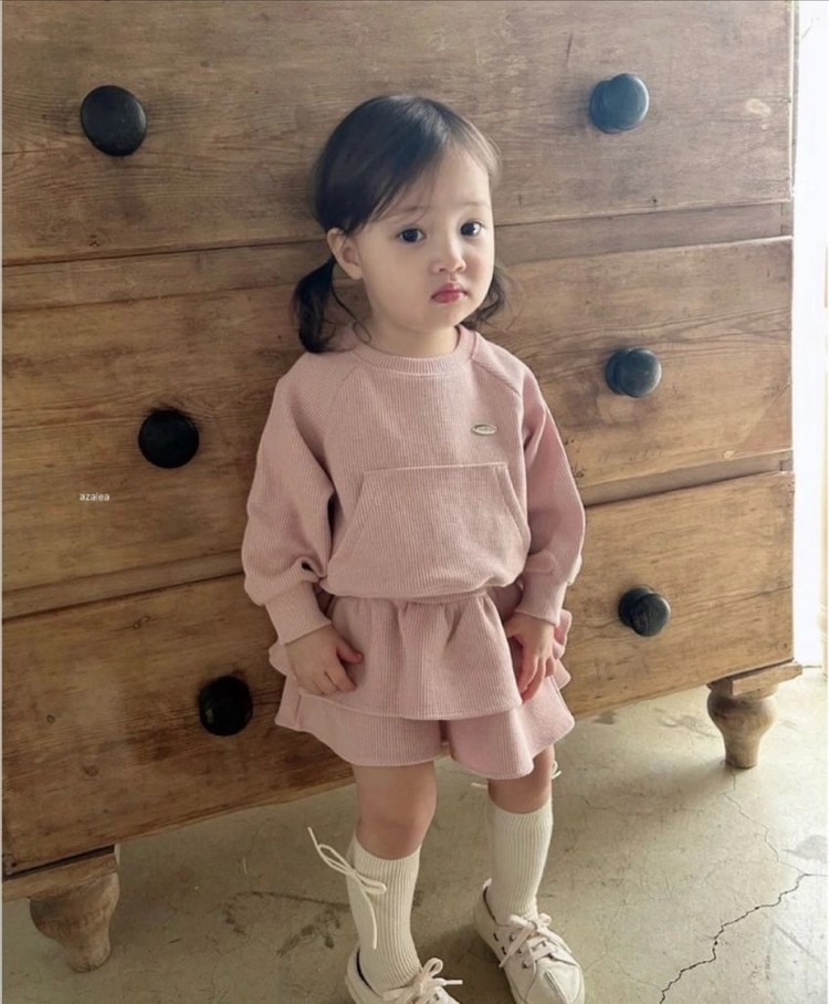 [XL(112-118)] 아동 아젤리아 와플 치마바지 세트 이미지