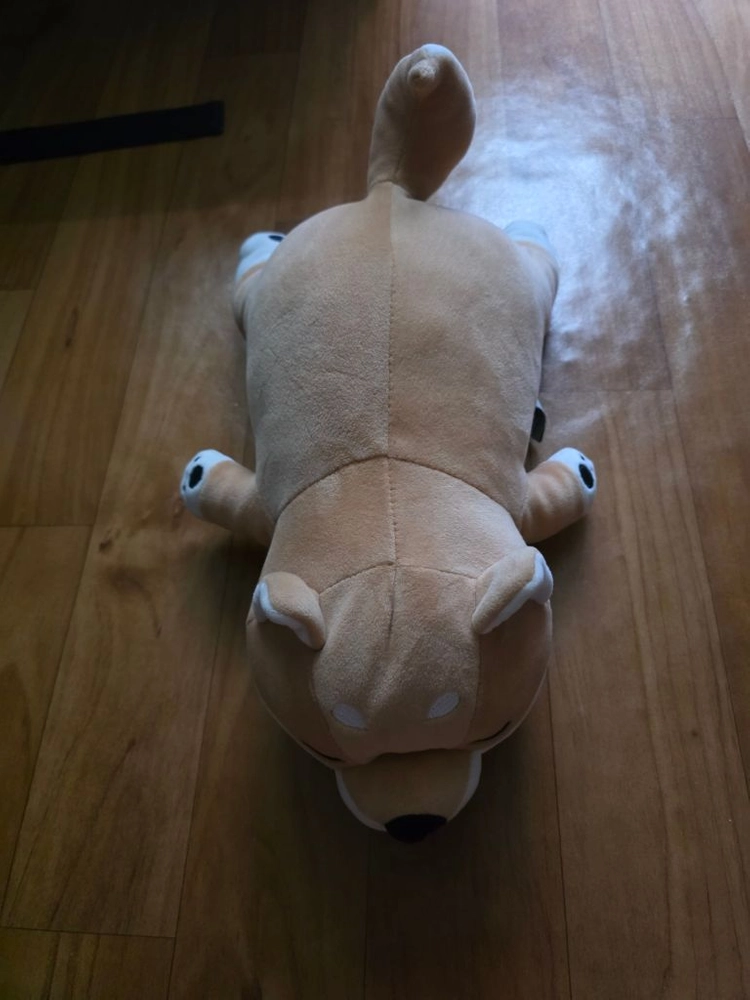 잠자는 시바견 롱쿠션 봉제인혓 이미지