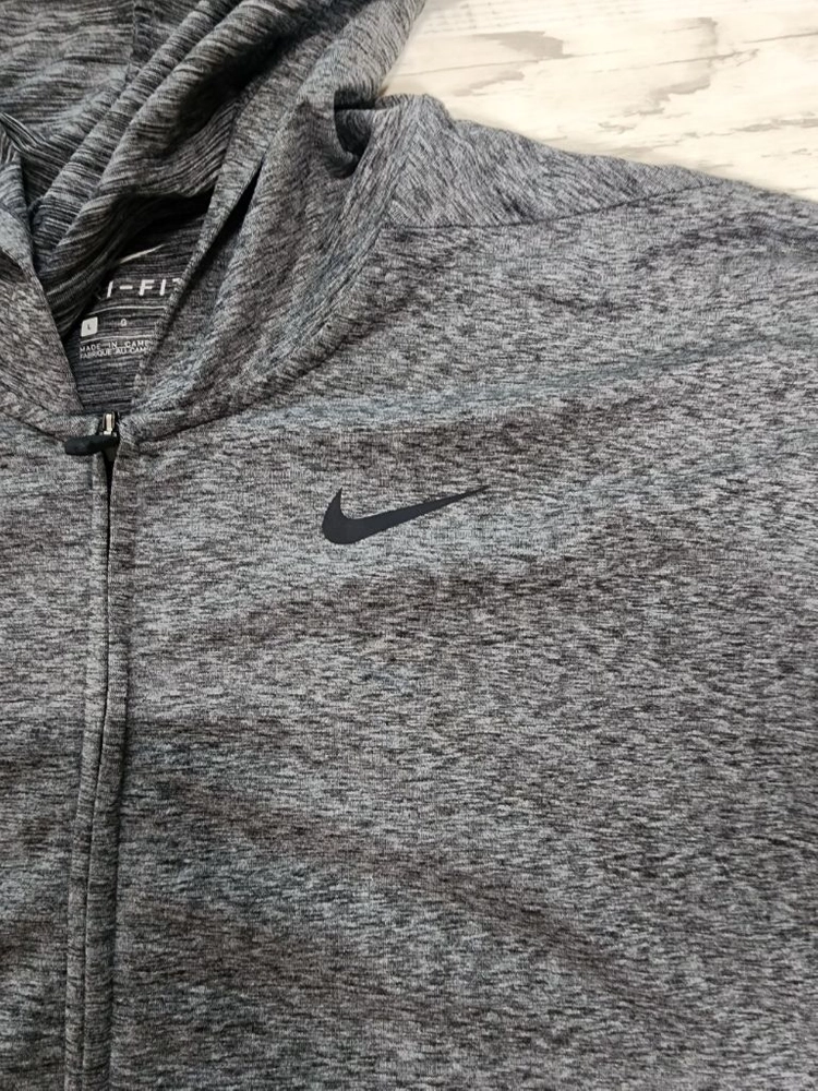 NIKE DRIFIT 나이키 드라이핏 후드집업 그레이 L(100~105) 차콜색 이미지