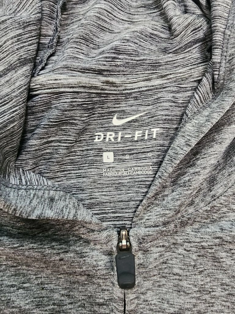 NIKE DRIFIT 나이키 드라이핏 후드집업 그레이 L(100~105) 차콜색 이미지