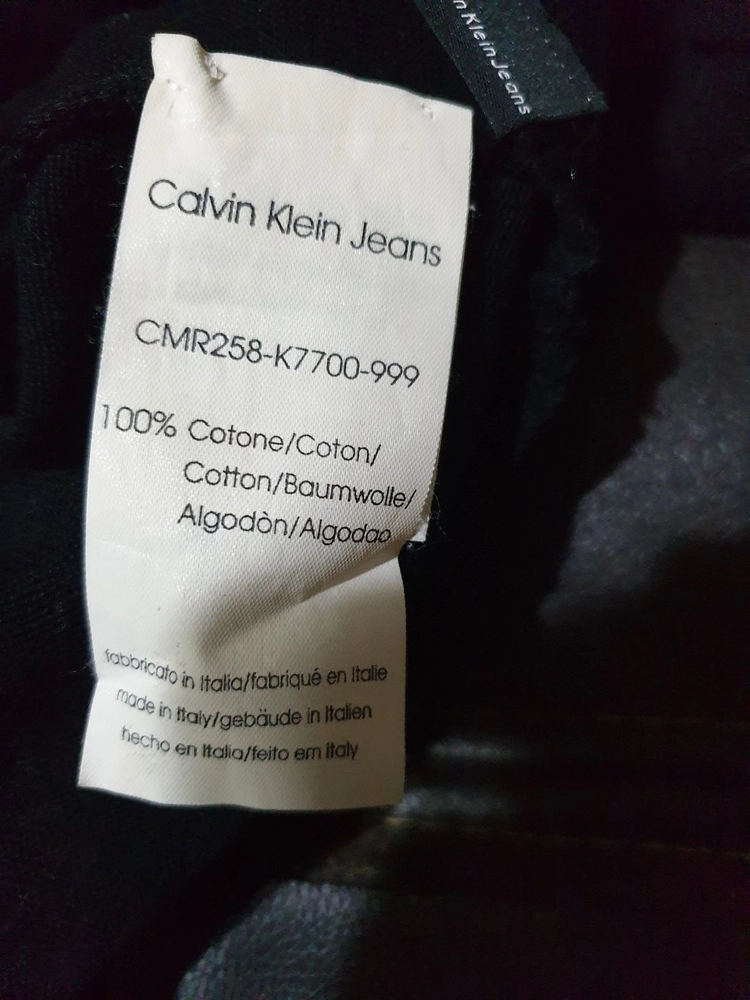 ck(캘빈클라인 calvin klein) L사이즈 검은색 브이넥 면니트(이태리메이드)봄여름 폴로 헤지스 빈폴 디젤 이미지