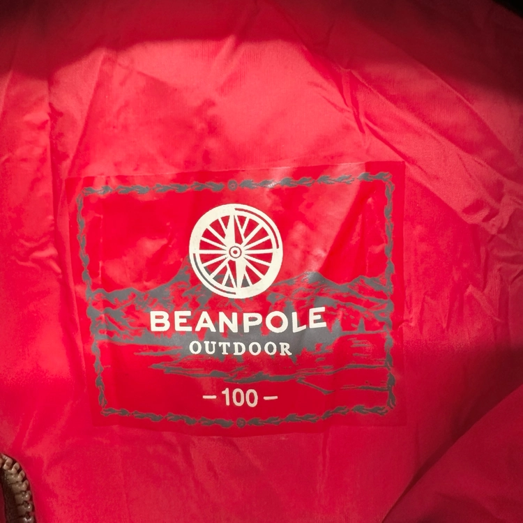 빈폴 아웃도어 덕다운 경량패딩 숏패딩 패딩자켓 다운 점퍼 퀼팅 스탠드카라 집업 정품 레드 여성 100 이미지