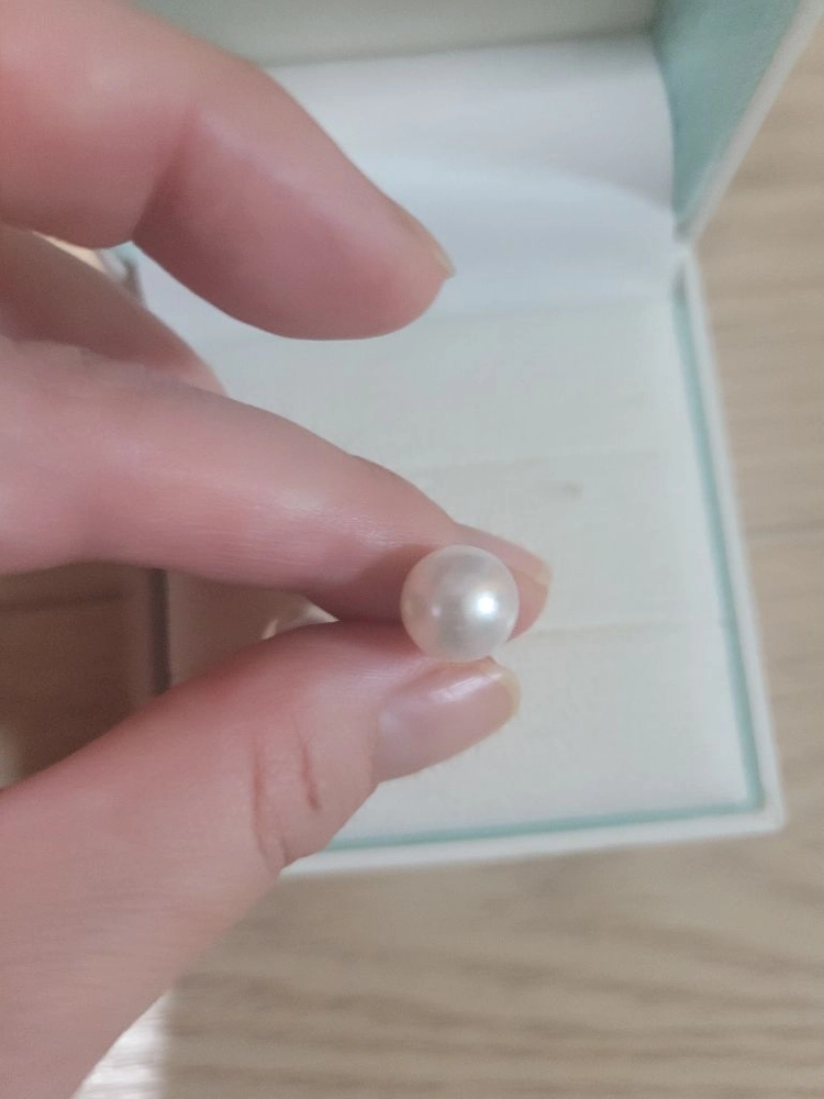 아코야 진주 귀걸이 9mm 화이트골드 14k (에눌 답 안함) 이미지