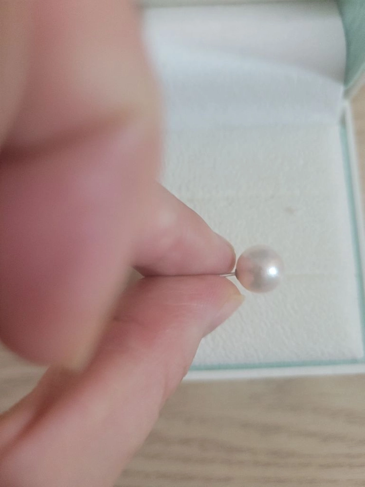 아코야 진주 귀걸이 9mm 화이트골드 14k (에눌 답 안함) 이미지