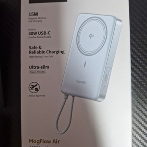 [단순개봉] 유그린 울트라 슬림 30w 10000mAh 유무선 보조 배터리 이미지