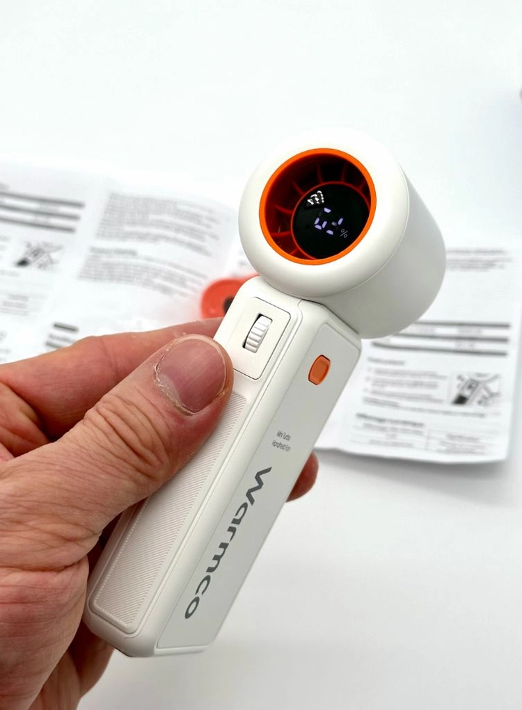 새상품 Warmco H1 15000RPM 100단 터보 휴대용 선풍기 5000mAh 화이트 이미지
