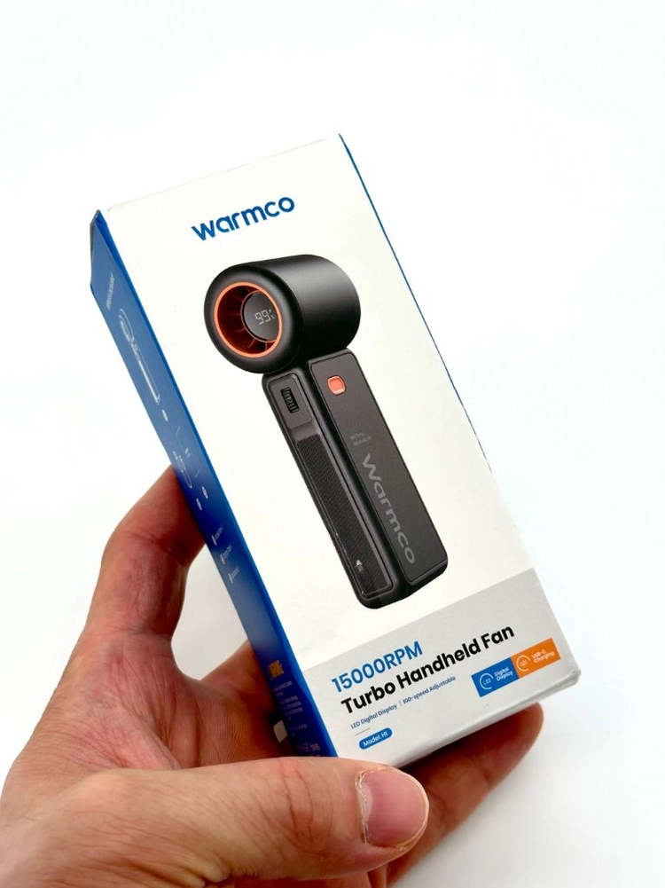 새상품 Warmco H1 15000RPM 100단 터보 휴대용 선풍기 5000mAh 화이트 이미지