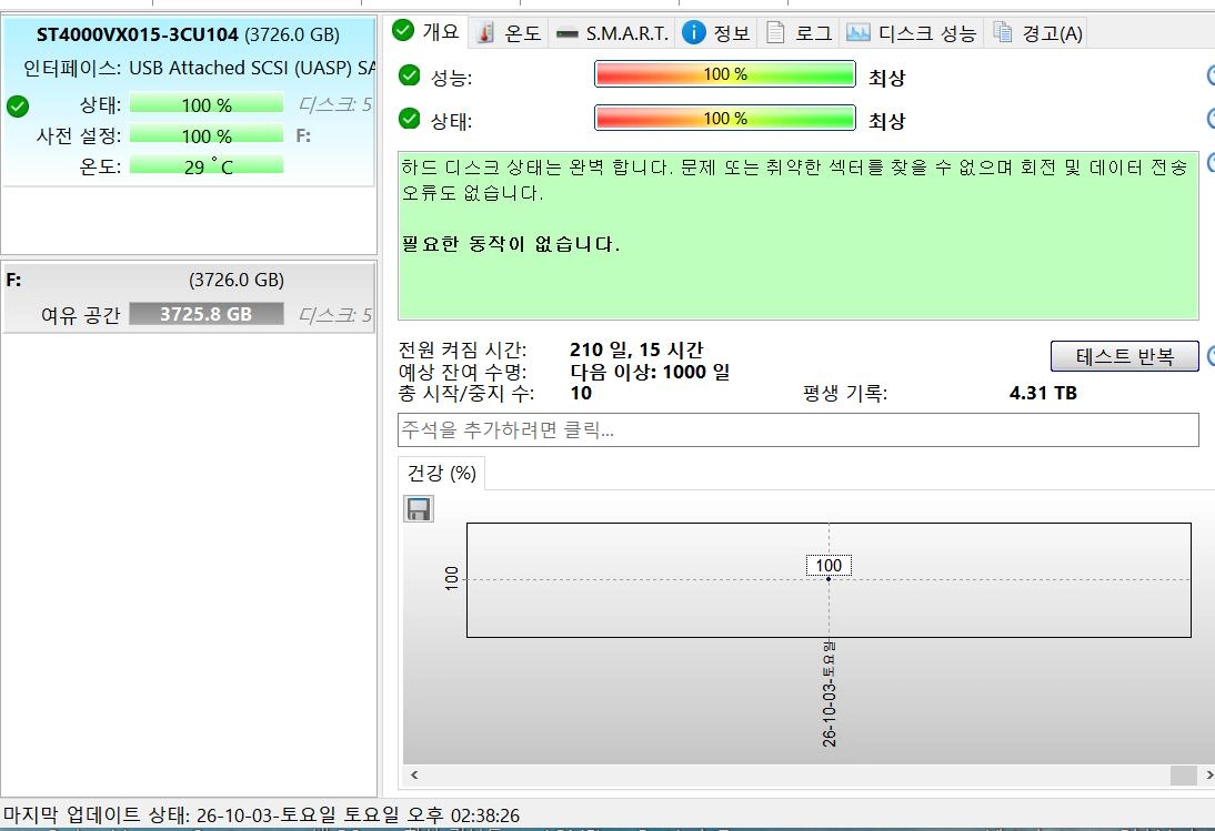 Seagate SkyHawk HDD 4TB 5900/256M 이미지
