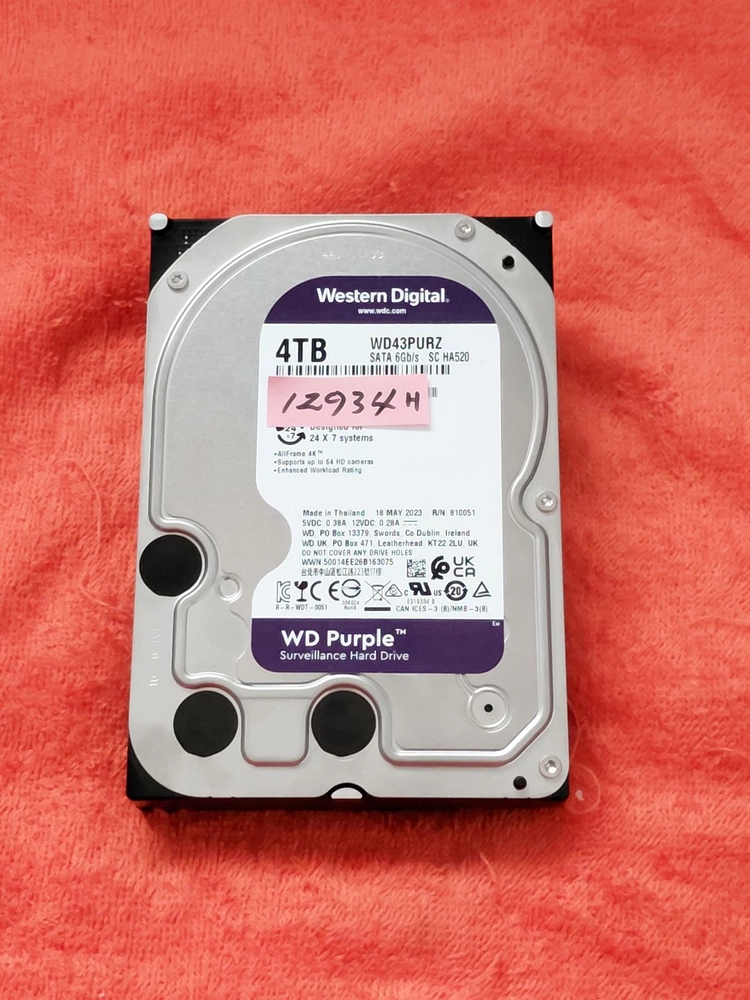 WD Purple 5400/256M HDD 4TB 이미지