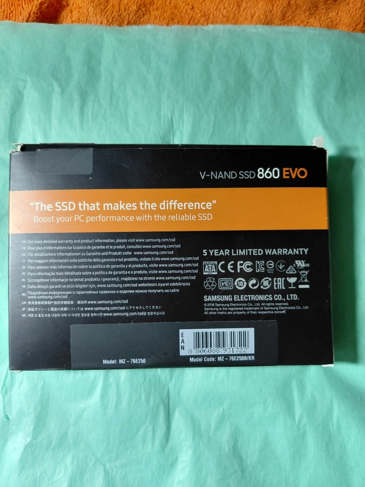 삼성전자 D램탑재 860 EVO V-NAND SSD 250GB 198시간 이미지