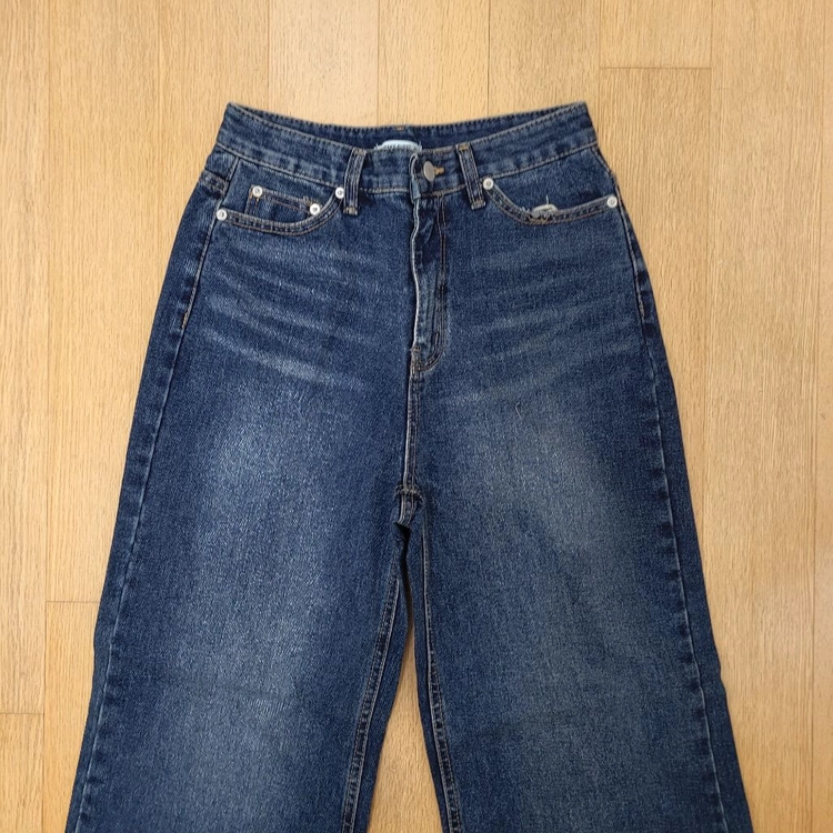(미착용) NAVY BURST 와이드 데님팬츠 M 이미지