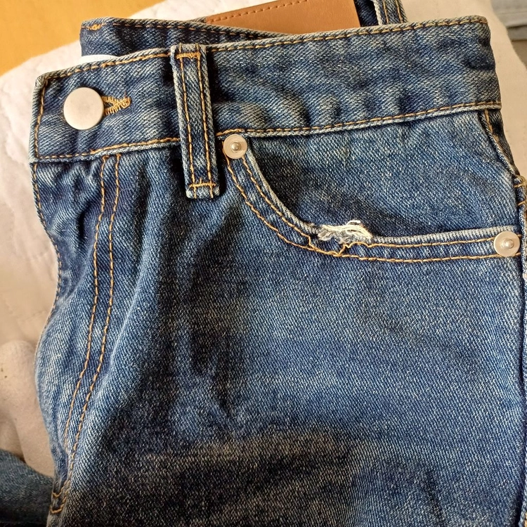 (미착용) NAVY BURST 와이드 데님팬츠 M 이미지